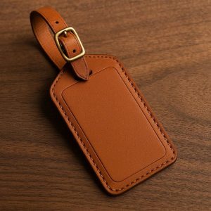 Personalized Leather Luggage Tag - Elegant Travel Identifier
