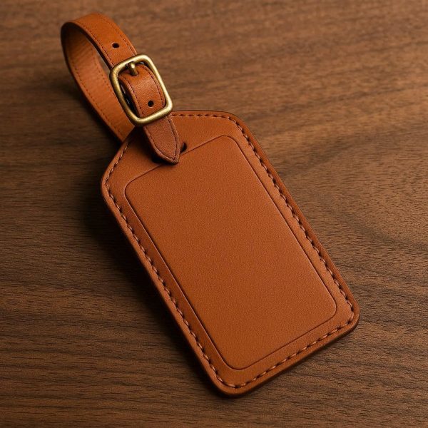 Personalized Leather Luggage Tag - Elegant Travel Identifier