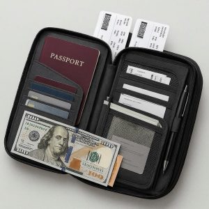 Expandable Passport Organizer - Multi-document Travel Wallet