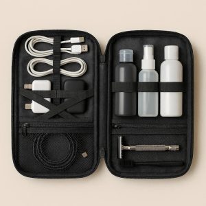 Digital Nomad Tech & Toiletry Hybrid Organizer