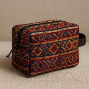 Artisan-Woven Toiletry Bag - Handcrafted Cultural Statement