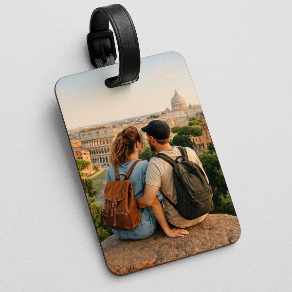 7 Personalized Photo Luggage Tag - Custom Travel Memory