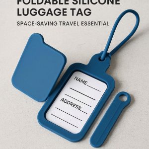 Foldable Silicone Luggage Tag - Space-Saving Travel Essential